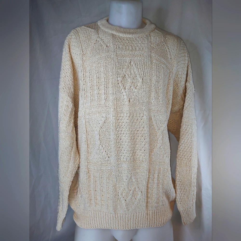 New With Tags Men's Xl St Michael Cable Knit Sweater Made In The UK
